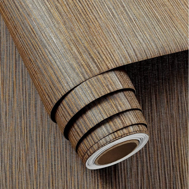 FunStick Grasscloth Wallpaper Peel and Stick Grass Cloth Fabric Wall