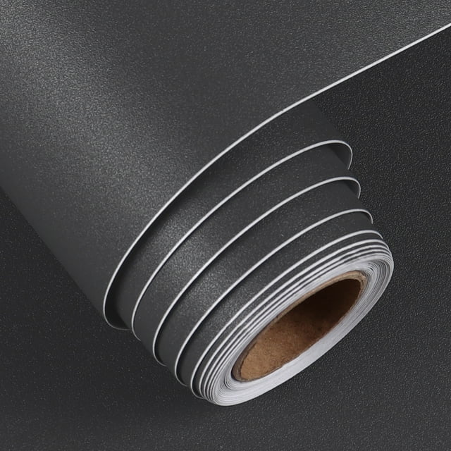 FunStick Matte Black Contact Paper for Countertops Waterproof Self
