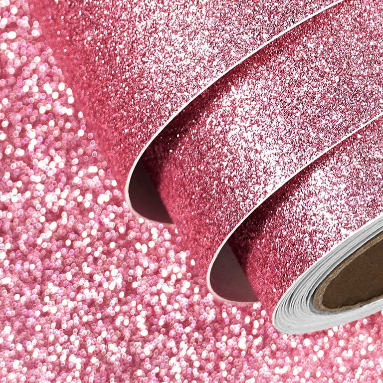 FunStick Pink Glitter Wallpaper Stick and Peel for Girls Bedroom Pink  Glitter Contact Paper Decorative Fabric Wallpaper Peel and Stick Sparkle  Self Adhesive Wallpaper for Cabinets Crafts 16x80 