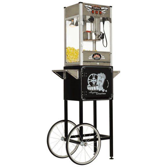 FunTime Palace Popper 8oz Commercial Popcorn Machine with Cart