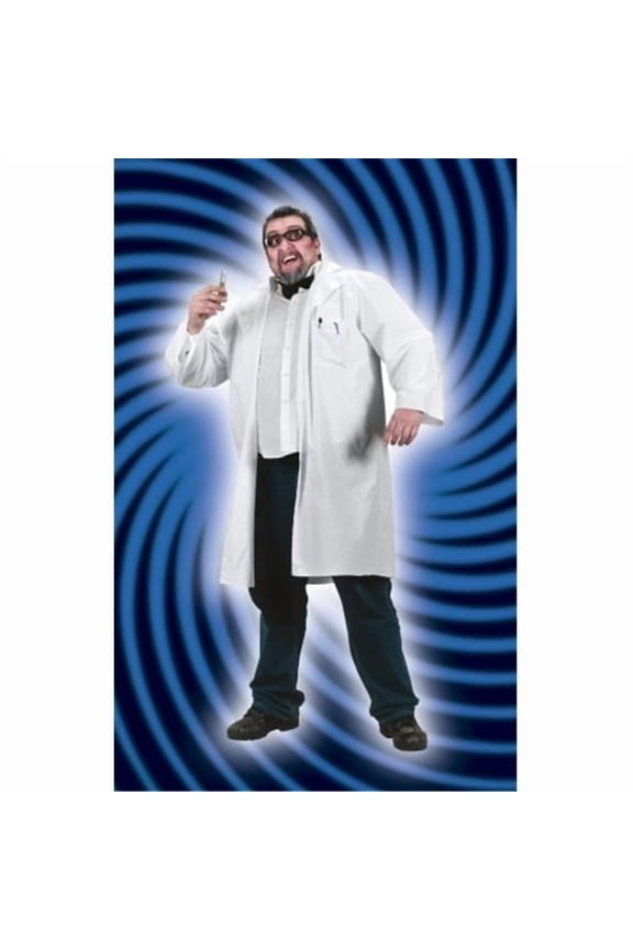 FunWorld Costumes Adult's Mens Mad Scientist White Lab Coat Costume Plus Size