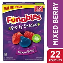 Funables Fruit Flavored Snacks, Mixed Berry, 0.8 oz, 22 Count