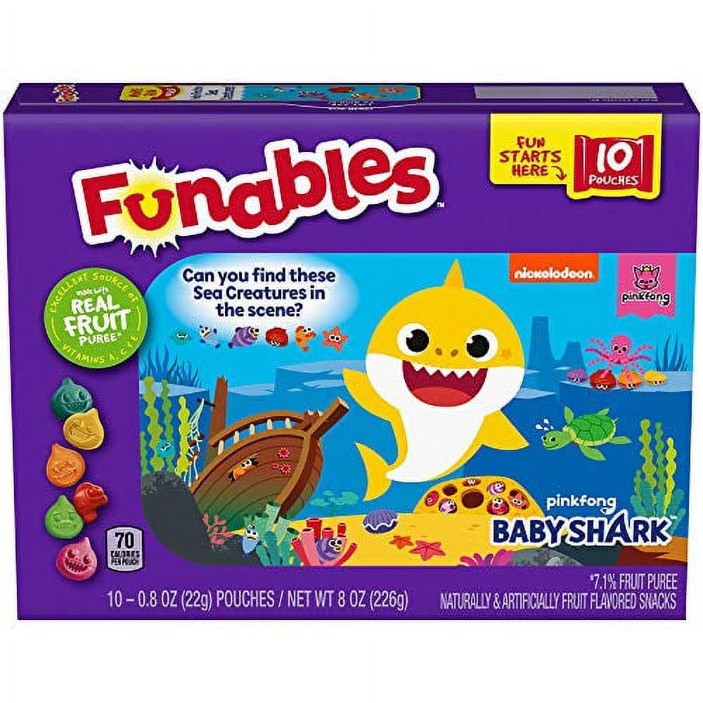 Funables Fruit Snacks, Baby Shark, 10ct