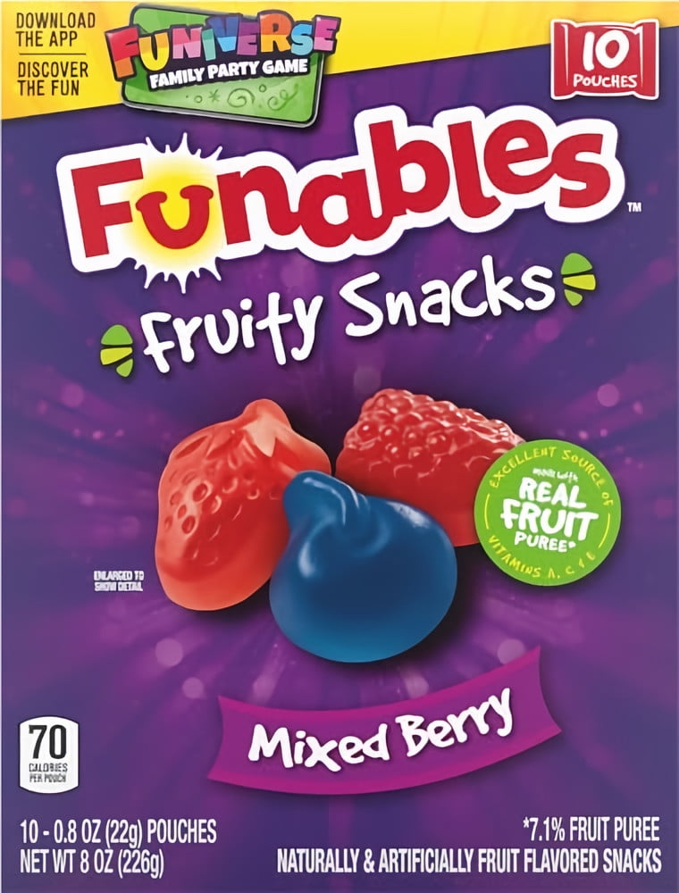Funables Fruit Snacks Mixed Berry (Pack of 20)