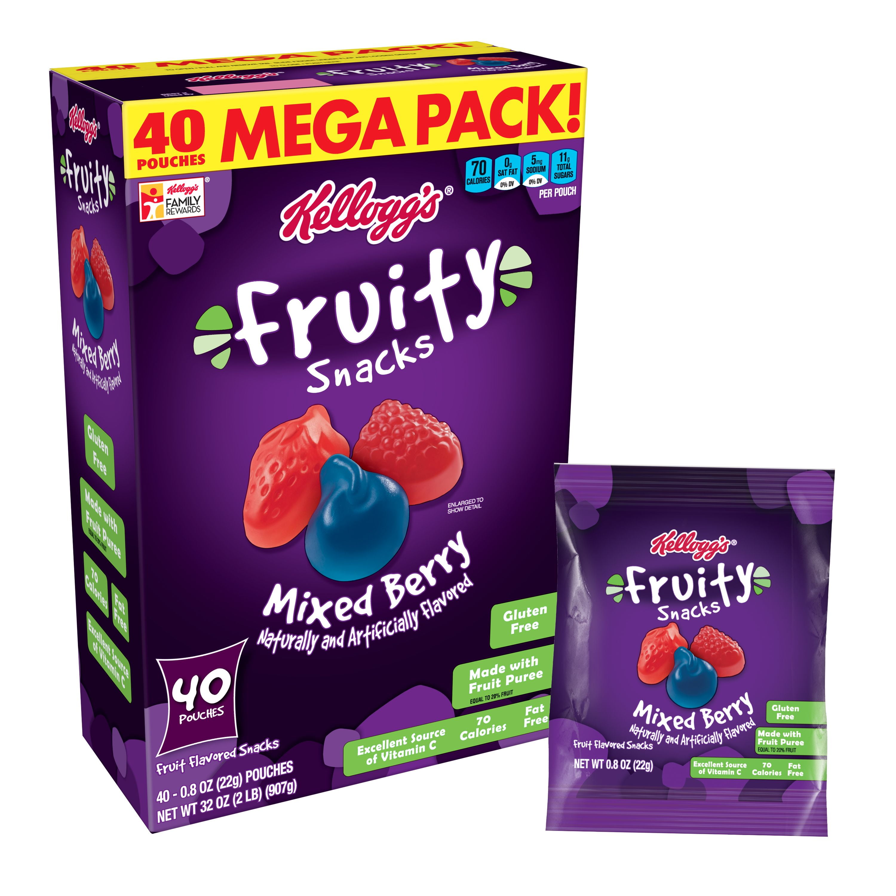 Funables Fruity Snacks Mixed Berry Fruity Snacks, 32 oz, 40 Count