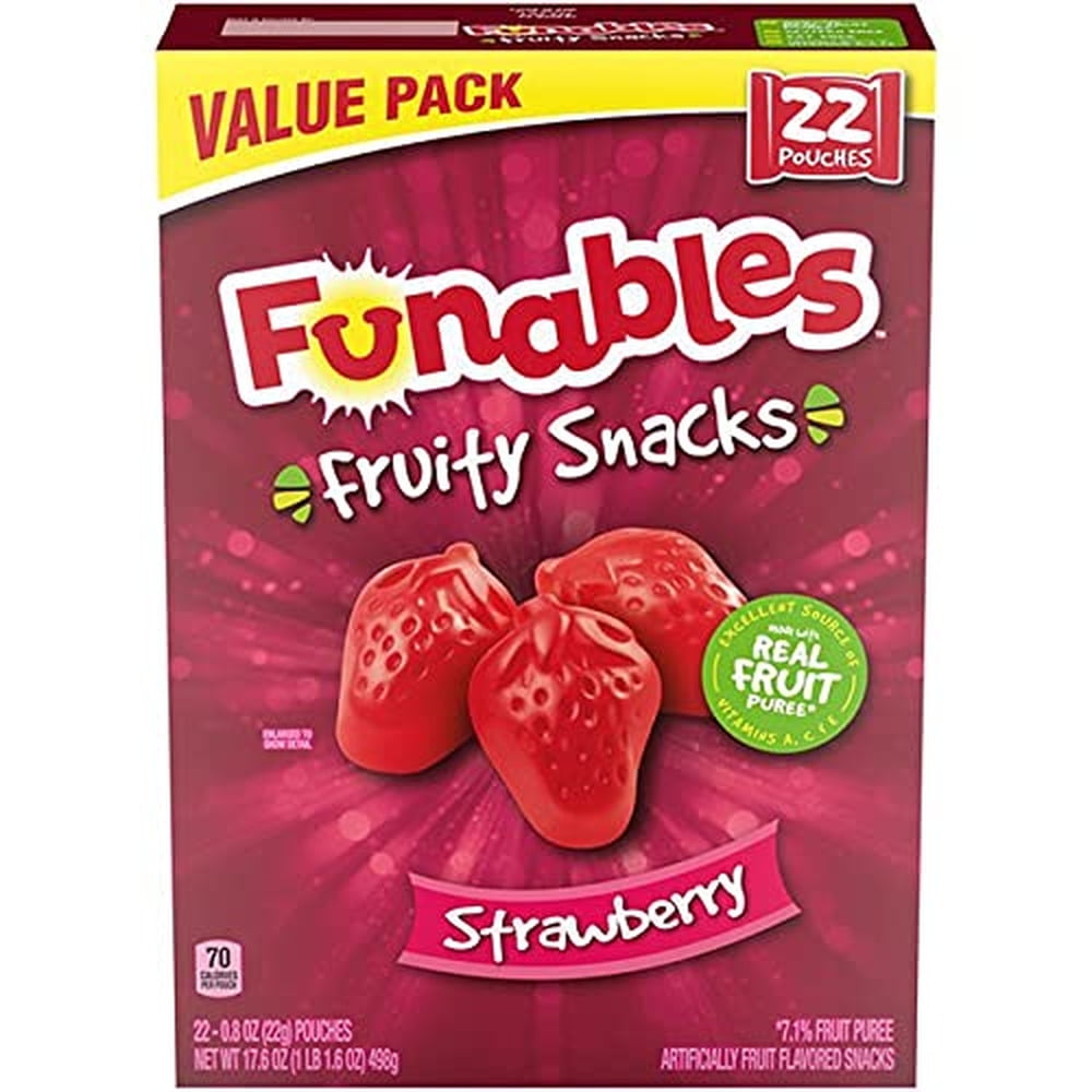 Funables Strawberry Fruity Snacks (Pack of 3)