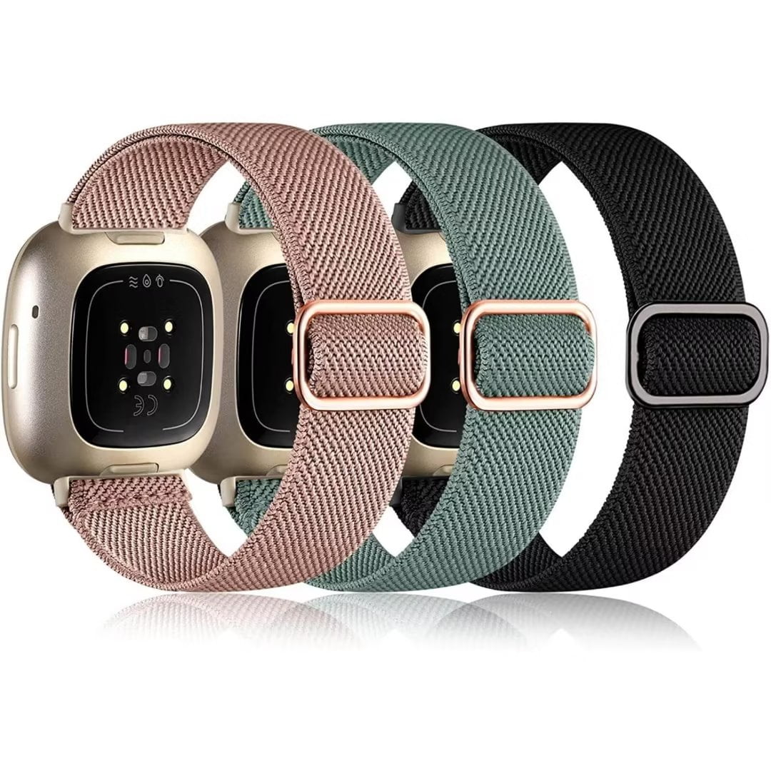 3 Pack Compatible with Fitbit Versa 4 Band/Fitbit Versa 3 Band/Fitbit Sense Band for