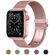 Funbiz Compatible with Apple Watch Band 40mm 44mm 38mm 42mm 41mm 45mm 49mm for Women Men Stainless Steel Metal Wristband for iWatch Ultra 2 SE Series 9 8 7 6 5 4 3 2 1