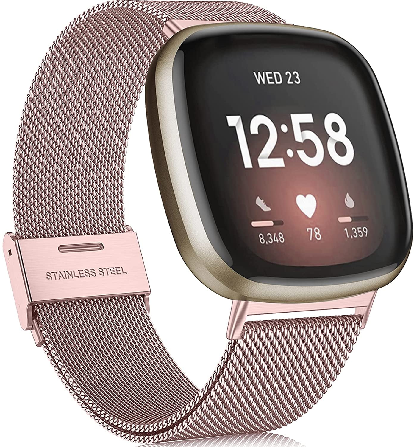 Funbiz Metal Watch Band for Fitbit Sense Sense 2 Versa 3 Versa 4