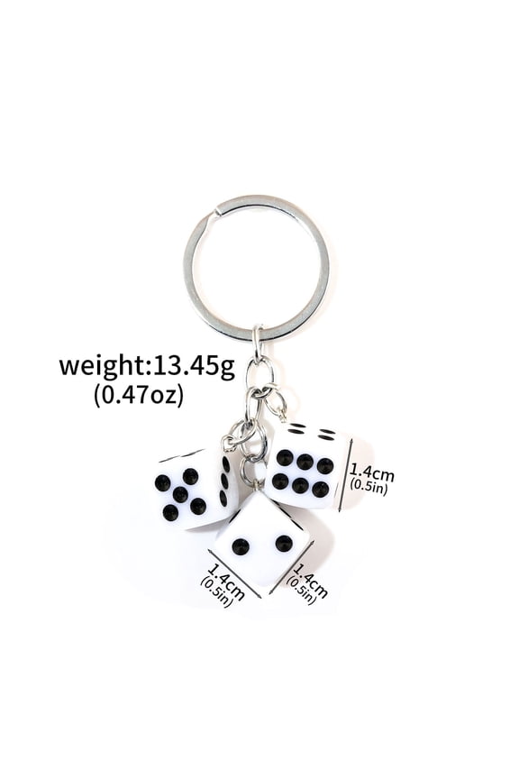 Fashion Pink Size Dice Crystal Drip Alphabet Keychain Student Red Good Luck Dice String Epoxy Gold Foil Resin Rhinestones Y2K Purse Accessorie