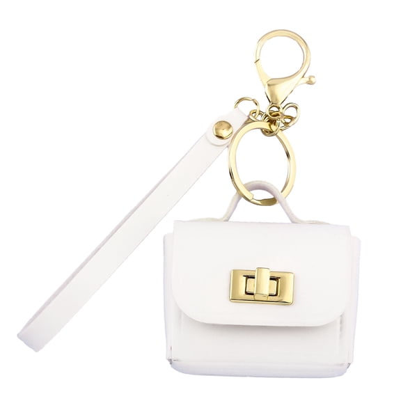 YANONELRY Kawaii Y2K Mini Leather Hangbag Headphone Storage Bag Keychain - Cute Fashion Korean Simulation Leather Bag Pendant - Woman Girl Jewelry Gift