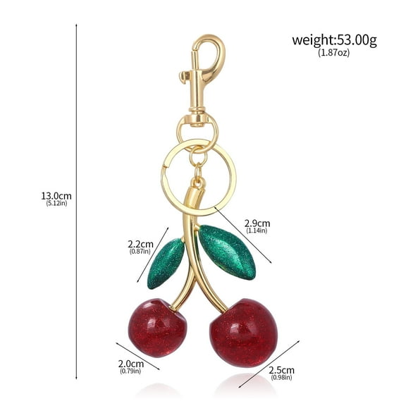 YANONELRY Keychain Cherry Bag Charms Purse: Key Chains Women Cute - Car Keyrings Leather Handbags - Fashion Enthusiasts