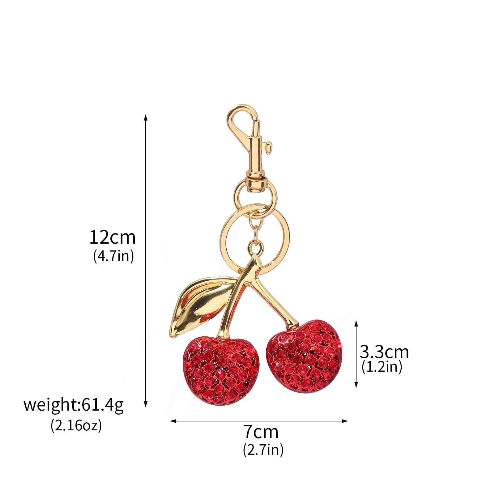 YANONELRY Keychain Cherry Bag Charms Purse: Key Chains Women Cute - Car ...