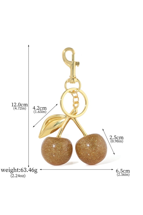 Keychain Cherry Bag Charms Purse: Key Chains Women Cute - Car Keyrings Leather Handbags - Fashion Enthusiasts
