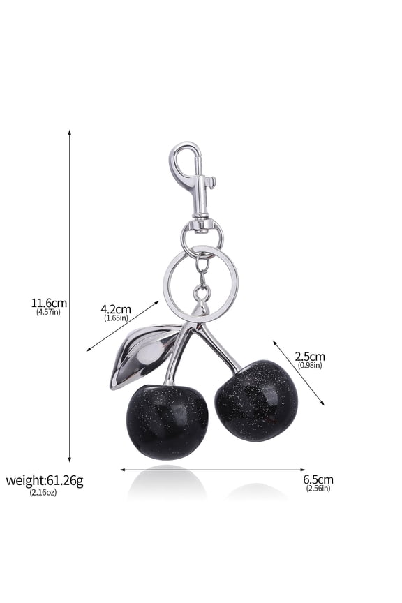 Keychain Cherry Bag Charms Purse: Key Chains Women Cute - Car Keyrings Leather Handbags - Fashion Enthusiasts