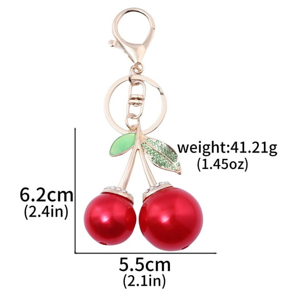 YANONELRY Keychain Cherry Bag Charms Purse: Key Chains Women Cute - Car Keyrings Leather Handbags - Fashion Enthusiasts