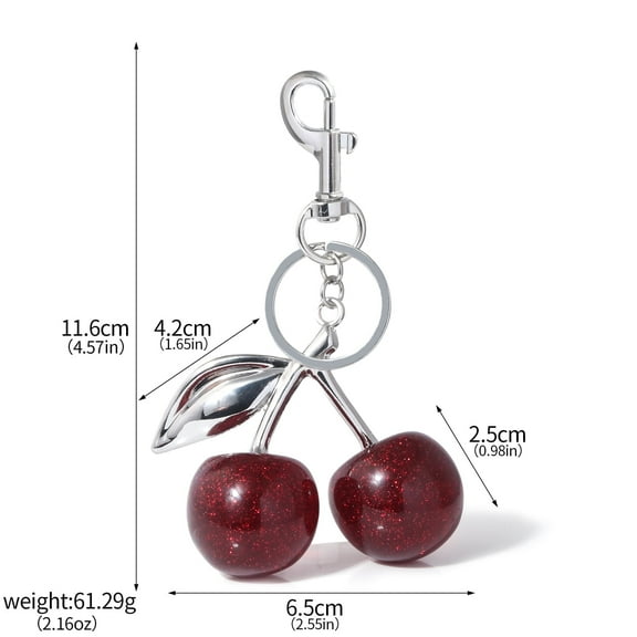YANONELRY Keychain Cherry Bag Charms Purse: Key Chains Women Cute - Car Keyrings Leather Handbags - Fashion Enthusiasts