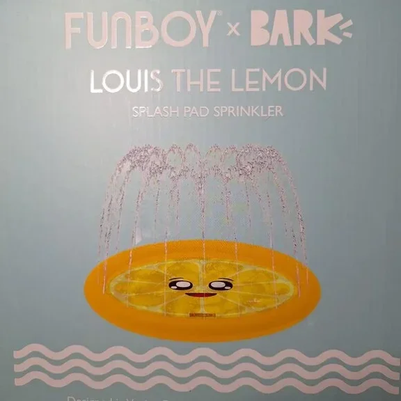 Funboy x Bark "Louis the Lemon" Dog Splash Pad Sprinkler Water Toy