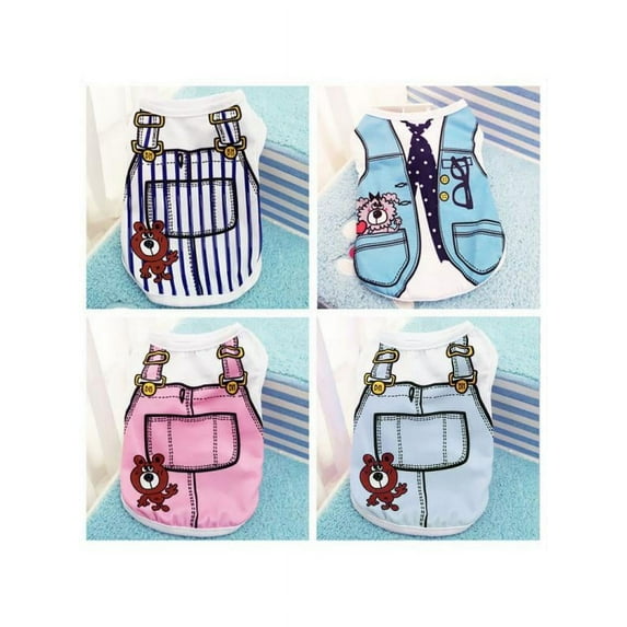 Funcee Pet Dog Cat Puppy Soft Cotton T-Shirt For Small Pet Cute Costume Summer Clothes