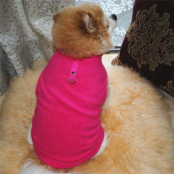 Funcee Pet Dogs Clothes with Traction Ring Thickened Puppy Warm Vest Coat