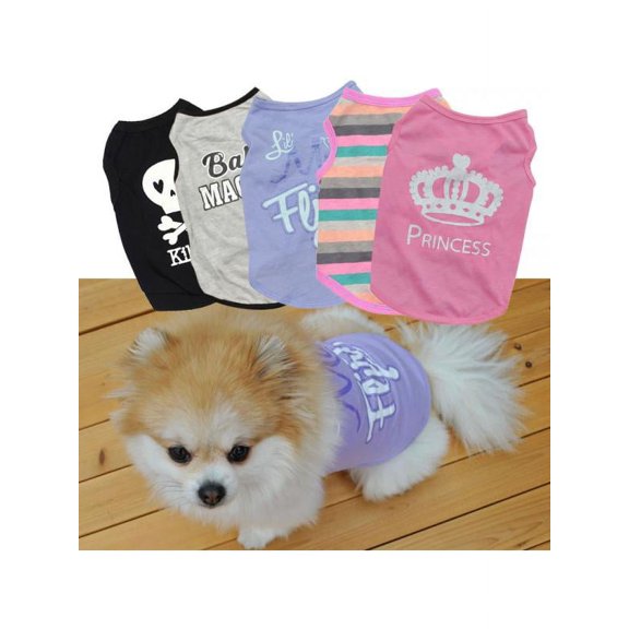 Small Pet Dog Cat Summer Shirts Vest Clothes Puppy T-Shirt Coat Pet Apparel