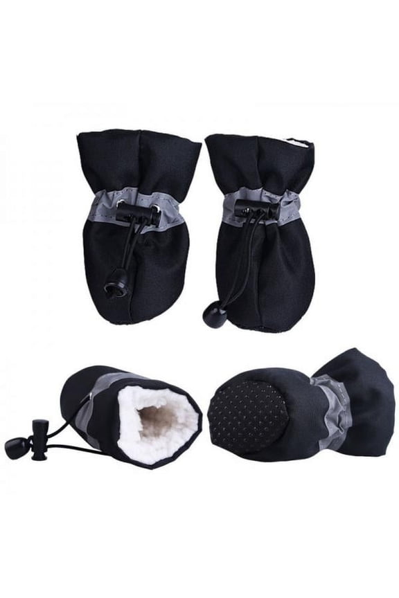 Waterproof Pet Shoes Fleece Winter Dog Cat Snow Boots Warm Puppy Booties for Chihuahua