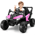 thumbnail image 1 of Funcid 12V Ride on Toys with Remote Control, Electric Car for Kids, 2*100W Engines Ride on Cars w/ Bluetooth, Battery Indicator, Knob Volume Control, 3.1 MPH, Age 3-6, Pink, 1 of 7