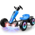 thumbnail image 1 of VIBESPARK 12V Electric Go Kart, Ride on Toys for Toddlers with Cool Flashing Lights, Foldable Electric Cars, Ride on Cars w/ Adjustable Seat, Built-in Music, EVA Wheels, Blue, 1 of 8