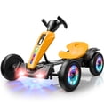 thumbnail image 1 of VIBESPARK 12V Electric Go Kart, Ride on Toys for Toddlers with Cool Flashing Lights, Foldable Electric Cars, Ride on Cars w/ Adjustable Seat, Built-in Music, EVA Wheels, Yellow, 1 of 8