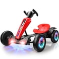 thumbnail image 1 of VIBESPARK 12V Electric Go Kart, Ride on Toys for Toddlers with Cool Flashing Lights, Foldable Electric Cars, Ride on Cars w/ Adjustable Seat, Built-in Music, EVA Wheels, Red, 1 of 8