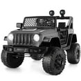 thumbnail image 1 of Funcid 12V 7AH Kids Powered Ride on Truck Car with Parent Remote Control, Bluetooth Music, Spring Suspension, LED Lights - Black, 1 of 10