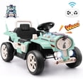 thumbnail image 1 of Funcid Ride on Train for Toddlers with Remote Control, Ride on Toys for Kids Ages 2-6, Electric Car for Kids with Music, Bluetooth, MP3 Player, Train Sound, Green, 1 of 10