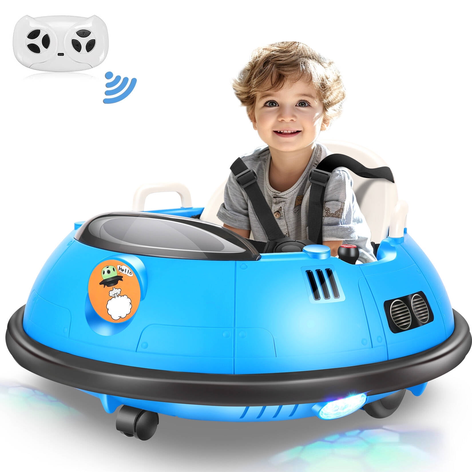 Funcid 12V Bumper Car Ride on with Remote Control, Kids Electric Baby ...