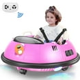 thumbnail image 1 of Funcid 12V Bumper Car Ride on with Remote Control, Kids Electric Baby Bumper Car for Toddlers, Toys for 1.5- 5 Girls Boys W/ 5-Point Seat Belt, 3-Speeds, Pink, 1 of 12
