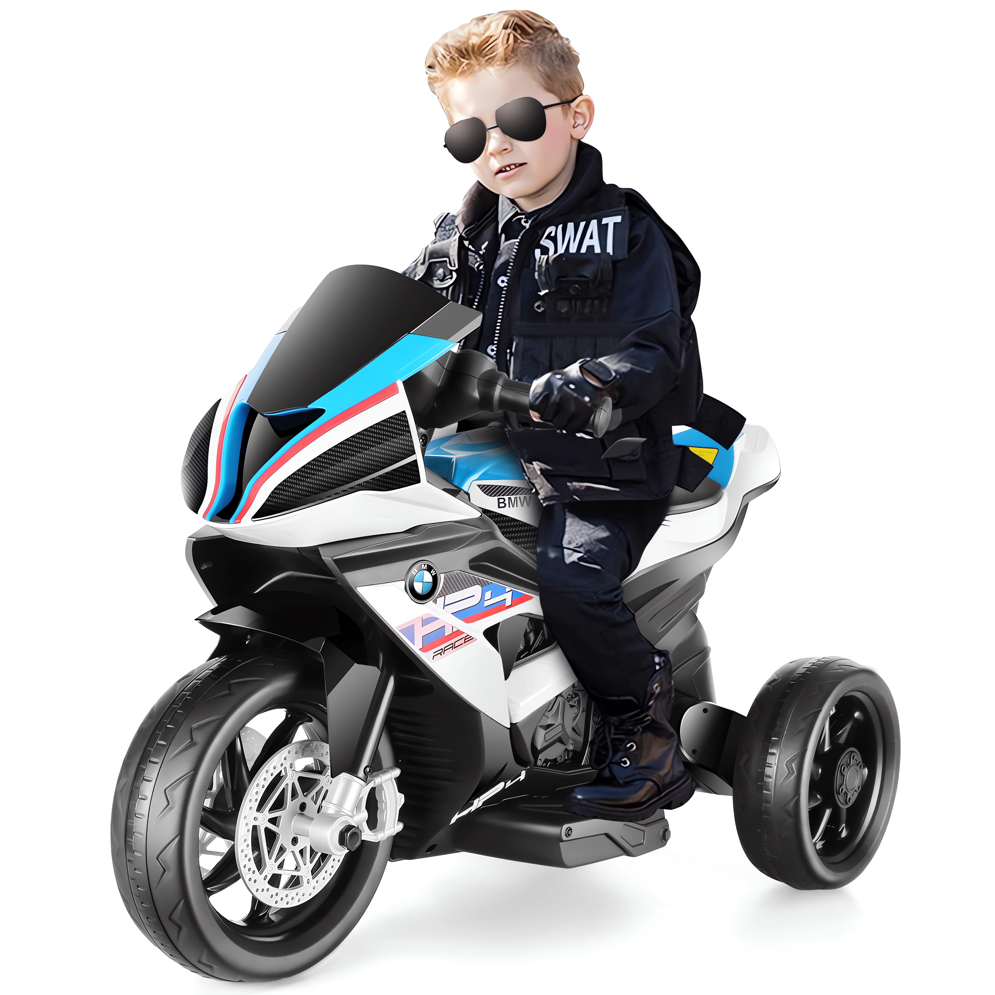 Kids Ride Motorcycle Ride on Toy, 3 Wheel Motorcycle Trike for Kids by Rockin' Rollers ...