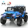 thumbnail image 1 of Funcid 24 Volt Ride on Toys 2-Seater Ride on Cars with Remote Control, 400W Electric Car for Kids, Ride on Truck Car W/ Bluetooth, Power Display, Music, LED Lights, Suspension, Blue, 1 of 15