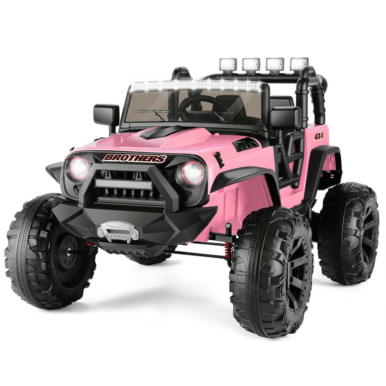 2 seater ride on car with parental remote control outlet pink