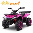 thumbnail image 1 of Funcid 24V Ride on Car, Electric Ride on ATV for Kids 3-6 Years, Powered Ride on Toy with Big Storage Basket, 200W Motor, RGB Light Bar, Build in Music, Max Speed 3.1MPH, for Kids Gift, 1 of 9