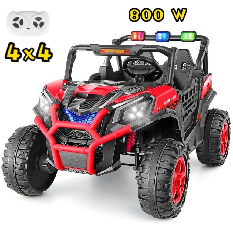 Funcid 24V Ride on Toys 4WD Ride on Cars with Remote Control, XL