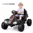 thumbnail image 1 of Farmdex 24 Volt Ride on Toys with Remote Control, 7AH Battery Ride on Cars, 4 Wheeler Quad ATV, Electric Car for Kids w/ Bluetooth, Music, Battery Display, LED Light Control, 5 MPH, Black, 1 of 9