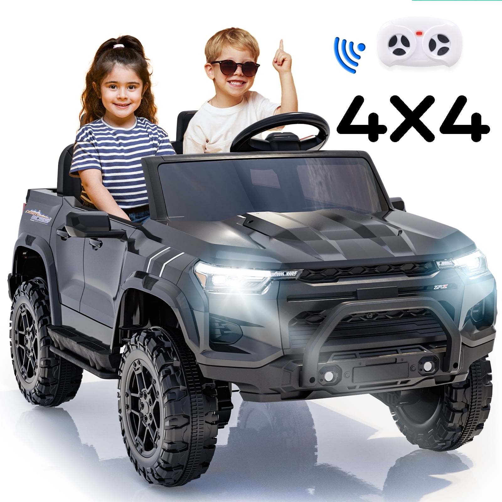 Funcid 24V Ride on Toys 4WD Ride on Cars with Remote Control, 2 XL Seater Electric Car for Kids, Pow(图1) Funcid 24V Ride on Toys 4WD Ride on Cars with Remote Control, 2 XL Seater Electric Car for Kids, Pow(图1)