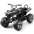thumbnail image 1 of Funcid 24V 2-Seater Kids ATV, 4 Wheeler Electric Ride on Car with Steel Frame and 400W Motors, Ride on Toy for Kids 3-10 Years w/ Bluetooth, Music, LED Lights, Black, 1 of 11