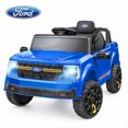 thumbnail image 1 of Funcid 24V Ride on Toys, Licensed Ford Maverick Lariat 4WD Ride on Cars with Remote Control for Kids 3-5 Aged, Single Seater Electric Car Pickup Truck with Bluetooth, Music & Large Trunk, Blue, 1 of 8