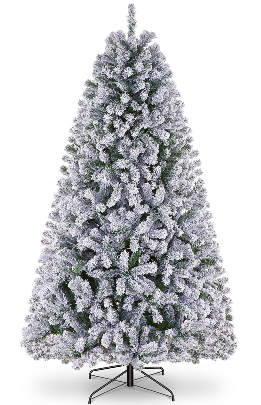 Funcid 6ft Christmas Tree with Snowy Flocked Decorated Christmas Tree