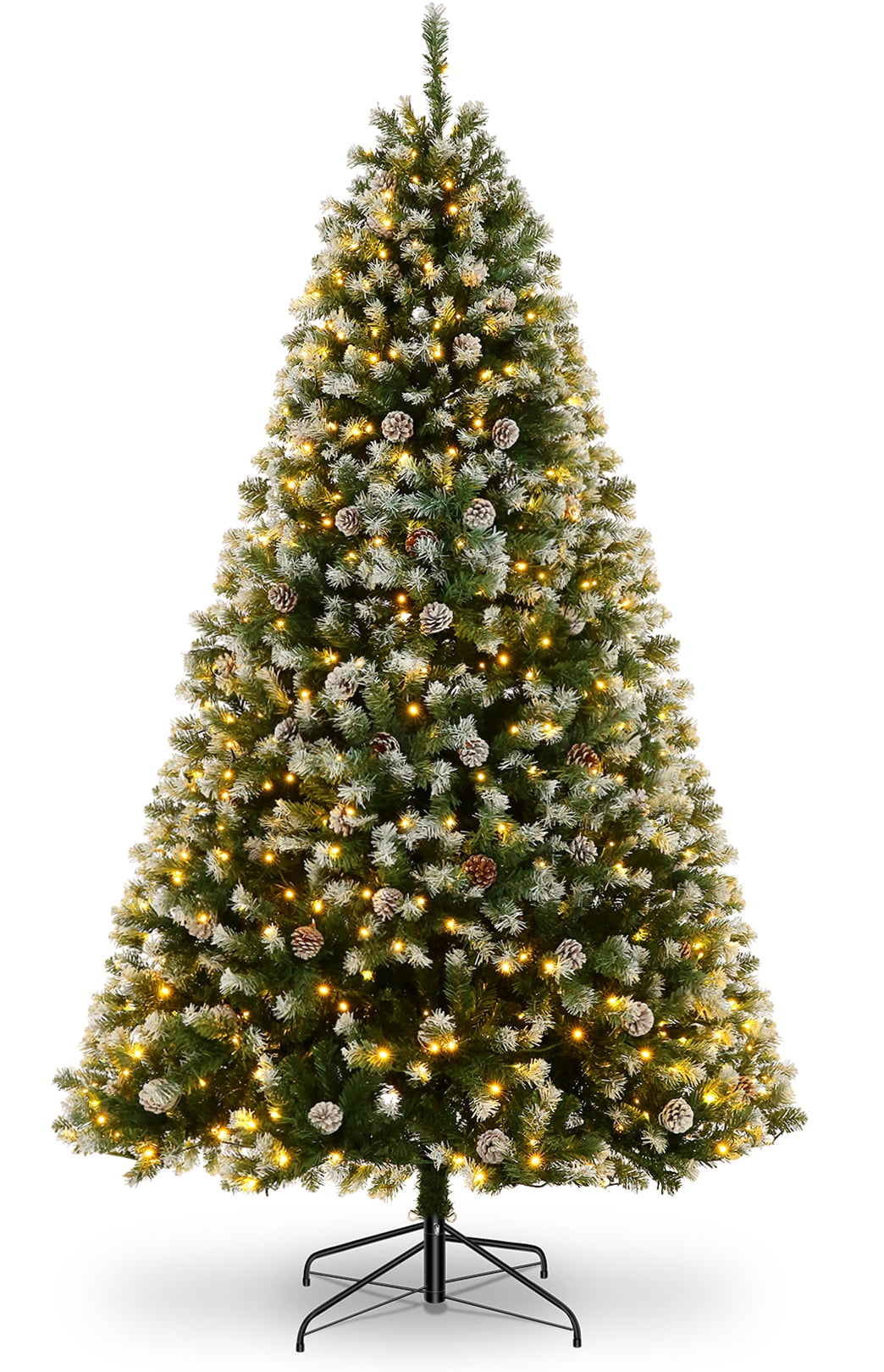 Funcid 6ft Prelit Christmas Tree with Pine Cones Decorated Christmas