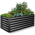 thumbnail image 1 of Funcid 6x3x2ft Galvanized Raised Garden Beds Large Metal Garden Beds Galvanized Steel Planter Boxes Outdoor for Vegetables Flowers Herbs, 1 of 9