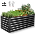 thumbnail image 1 of Funcid Galvanized Raised Garden Beds 6ftx3ftx2ft Large Metal Garden Beds Galvanized Steel Planter Box for Vegetables Flowers Herbs, 1 of 10