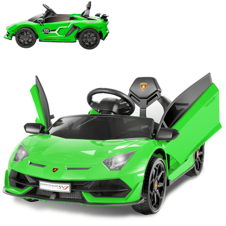 12V Lamborghini Aventador SVJ Children's Ride-On Sports Car with Remot