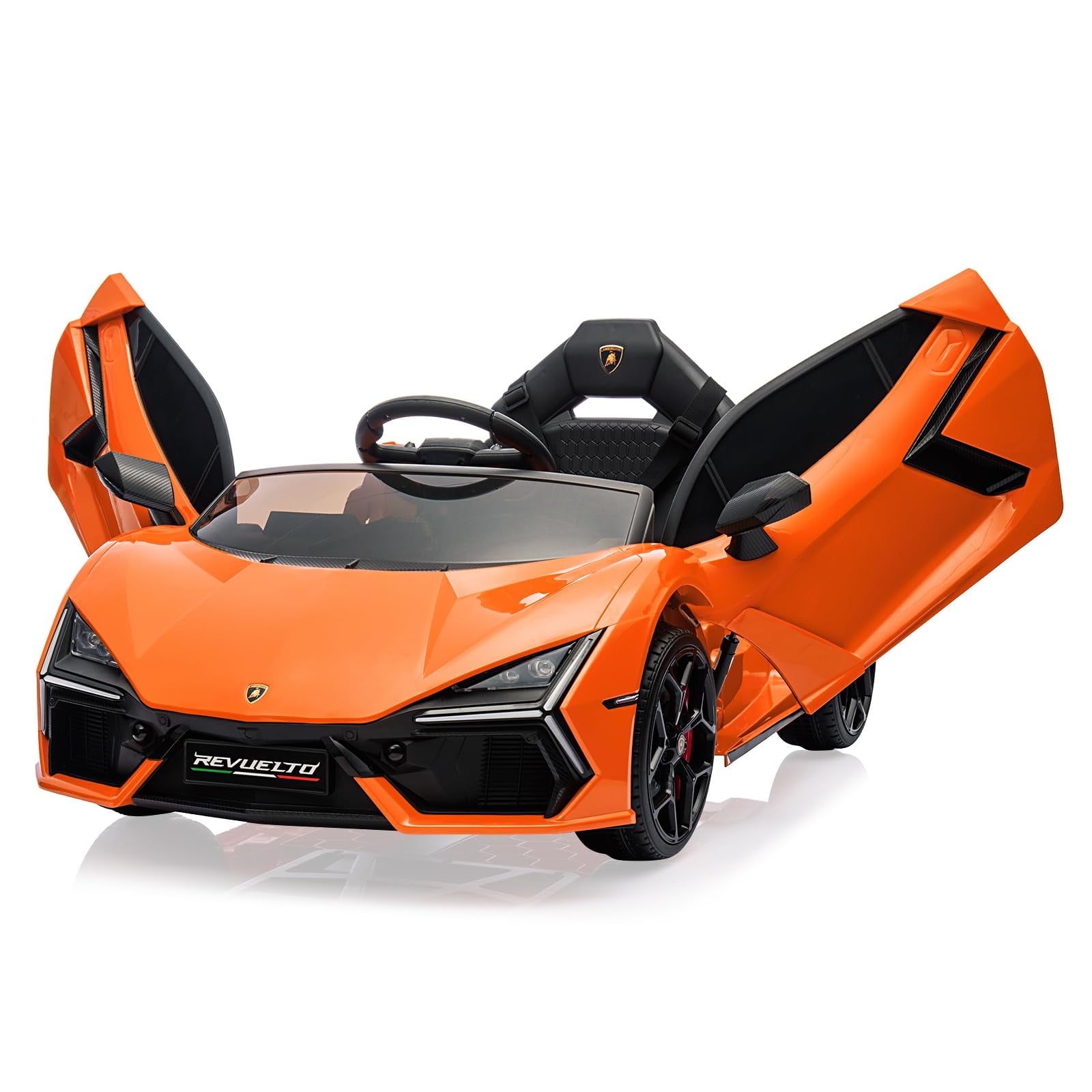 12V Orange Licensed Lamborghini Revuelto Kids Ride-On Car