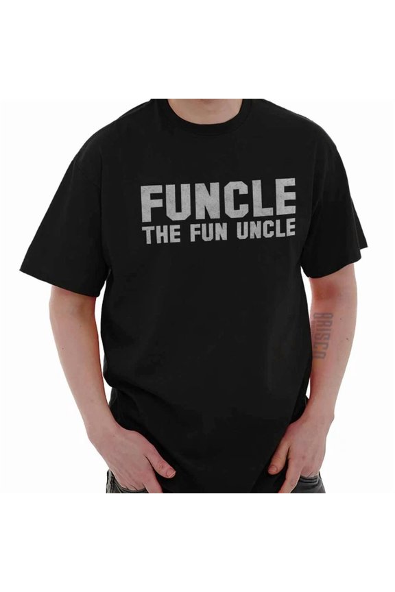 Funcle Fun Uncle Cool Fathers Day Short Sleeve Crewneck Tee